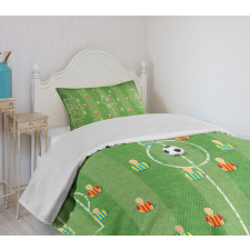 Goalkeeper Striker Motif Bedspread Set