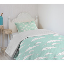 White Fluffy Clouds Bedspread Set