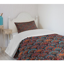 Scale Mandala Design Bedspread Set