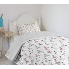 Aqua Notebook Design Bedspread Set