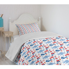 Animal Pattern Shell Bedspread Set