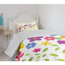 Colorful Foliage Bedspread Set