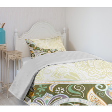 Abstract Flora Leaf Bedspread Set