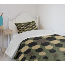 Halftone Circles Bedspread Set