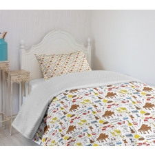 Orchestra Cartoon Bedspread Set