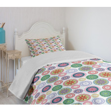 Vintage Ornate Circles Bedspread Set