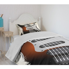 Retro Grunge Guitar Bedspread Set