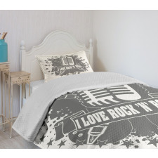 Retro Microphone Bedspread Set