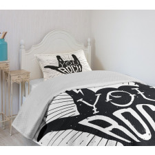 You Rock Words Art Bedspread Set