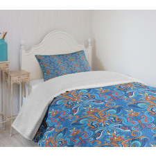 Abstract Floral Ornaments Bedspread Set
