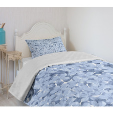 Retro Plumbago Blossoms Bedspread Set