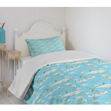 Vintage Sea Creatures Bedspread Set