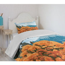 Digital Autum Season Bedspread Set