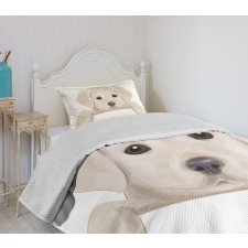 Puppy Hiding Paws Bedspread Set