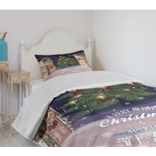 Snowy Streets Carol Bedspread Set