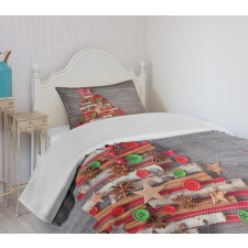 Tree Bottons Star Bedspread Set