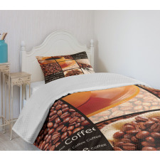 Hot Beverage Orange Cup Bedspread Set