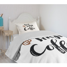 Brush Style Writing Bedspread Set