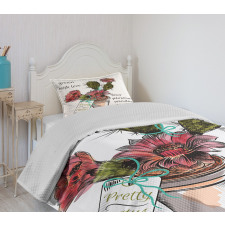 Tropical Window Garden Bedspread Set