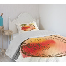 Fresh Fruit Sketch Art Bedspread Set