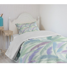 Abstract Tropic Leaves Bedspread Set