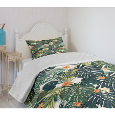 Colorful Polynesia Plant Bedspread Set