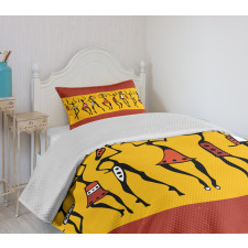 Dancing People Bedspread Set