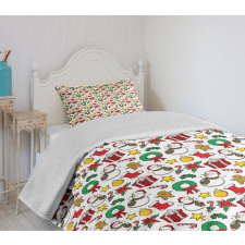 Xmas Garland Candy Bedspread Set