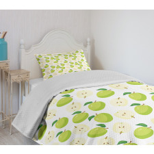 Cartoonish Fruit Anatomy Bedspread Set