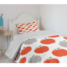 Doodle Style Fruit Bedspread Set