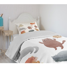 Watercolor Kitties Pet Bedspread Set