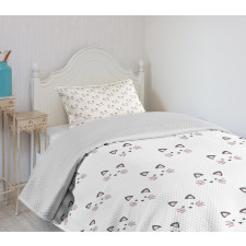 Blushing Face Cartoon Bedspread Set