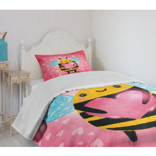 Bumblebee Cartoon Bedspread Set