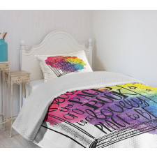 Words Between Pages Vivid Bedspread Set