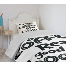 Coffee and Books Bedspread Set