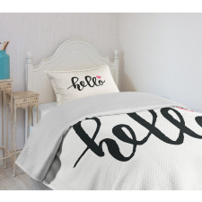 Message with Heart Bedspread Set