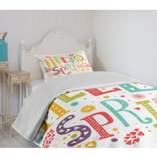 Colorful Spring Elements Bedspread Set