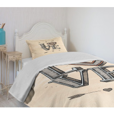 Grunge Vintage Boho Arrows Bedspread Set