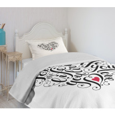 Heart Shape Bedspread Set