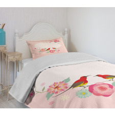 Valentines Day Motif Bedspread Set