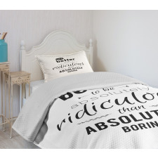 Lettering Pattern Bedspread Set