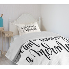 Girl Theme Slogan Bedspread Set