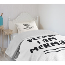 Beach Please Phrase Bedspread Set