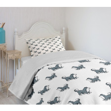 Siberian Husky Puppy Bedspread Set