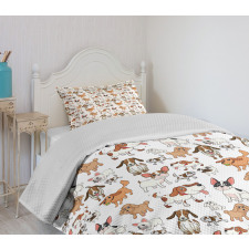 Cartoon Composition Bedspread Set