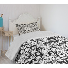 People Portrait Bedspread Set