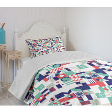 Pastel Funky Shapes Bedspread Set