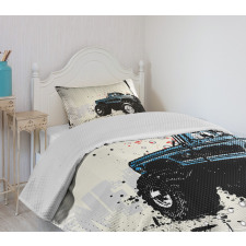 Halftone Monster Pickup Bedspread Set