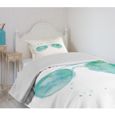 Sunglasses Phrase Bedspread Set