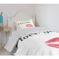 Red Kiss Lipstick Bedspread Set